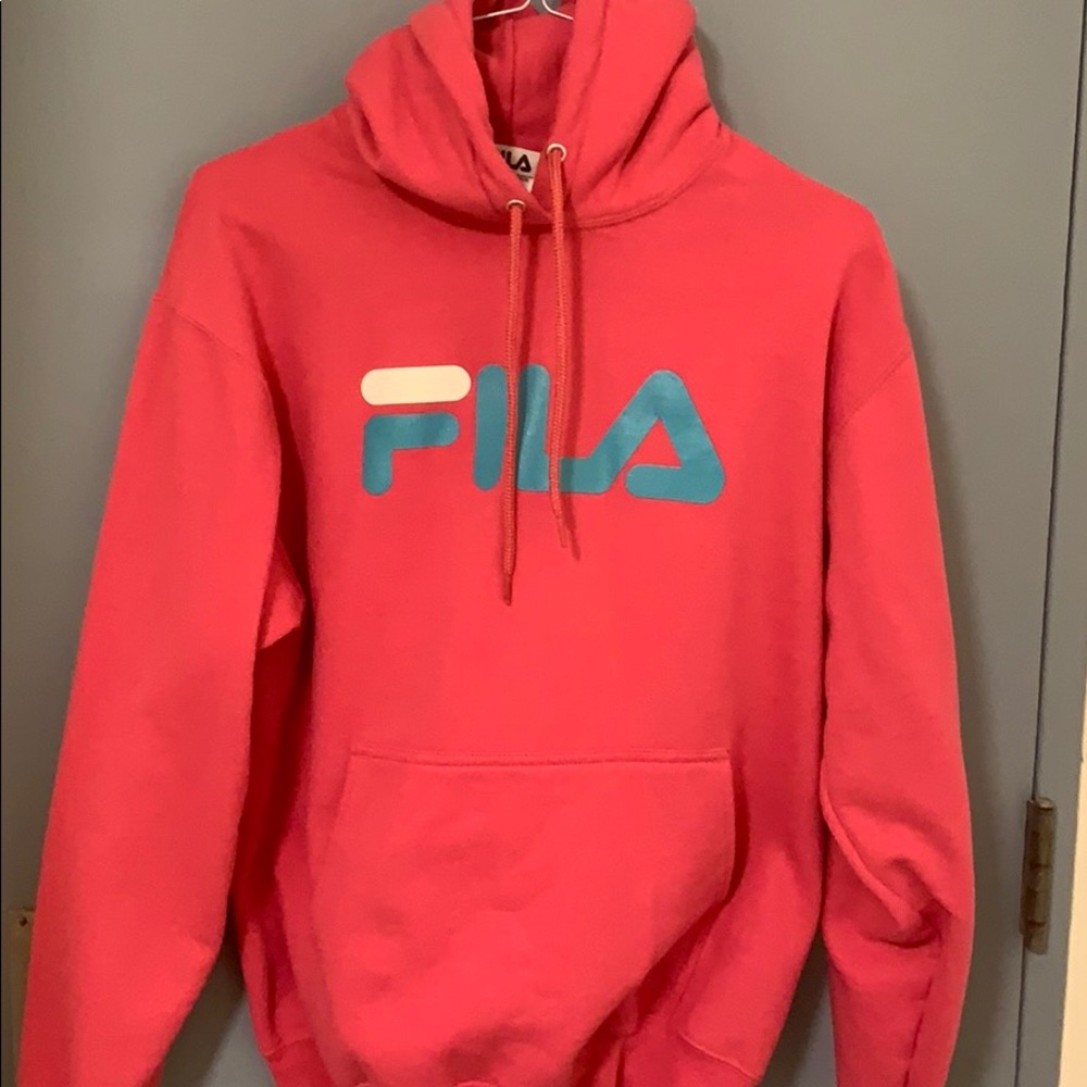 Fila pink hoodie for men ( M size)